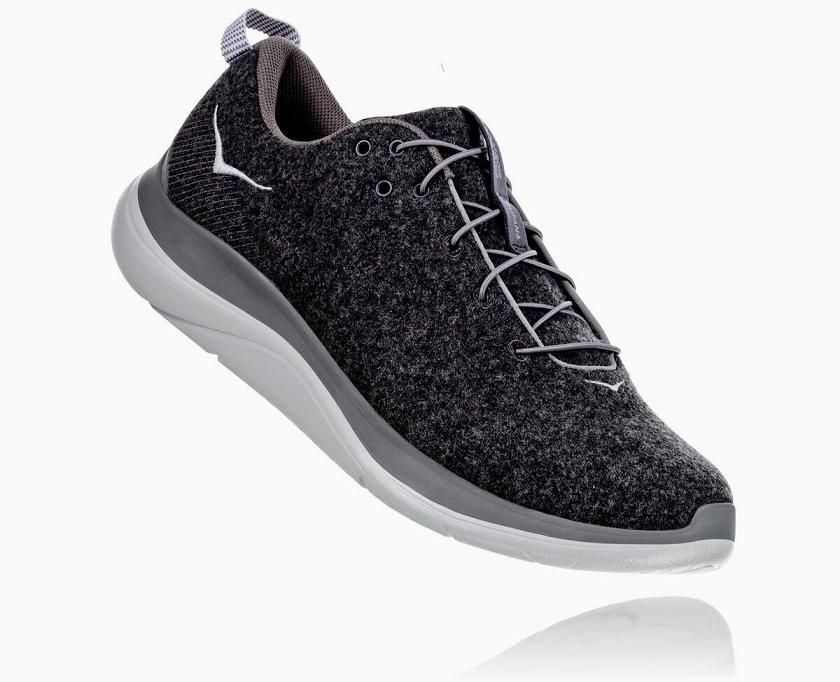 Hoka One One W Hupana Flow Wool Wide Road Running Shoes NZ N726-405
